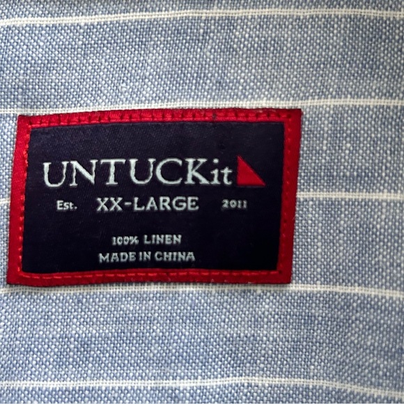 UntuckIt Linen Long Sleeve Button Down Shirt - Picture 4 of 7